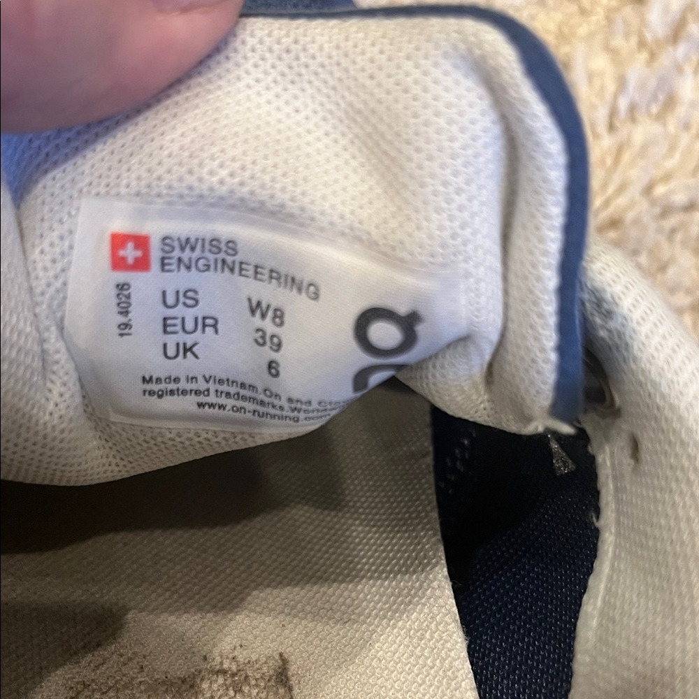 On Cloud Running Blue Athletic Shoes - Picture 6 of 6